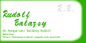 rudolf balazsy business card